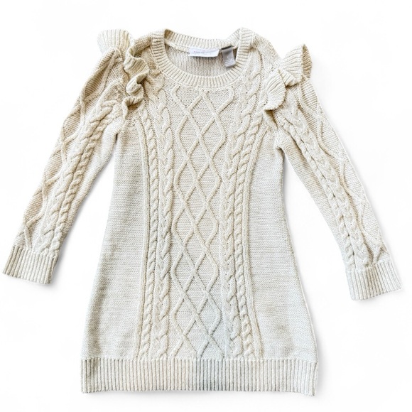 The Children's Place Other - The Children's Place Cream Cable Knit Sweater Dress | size 3T